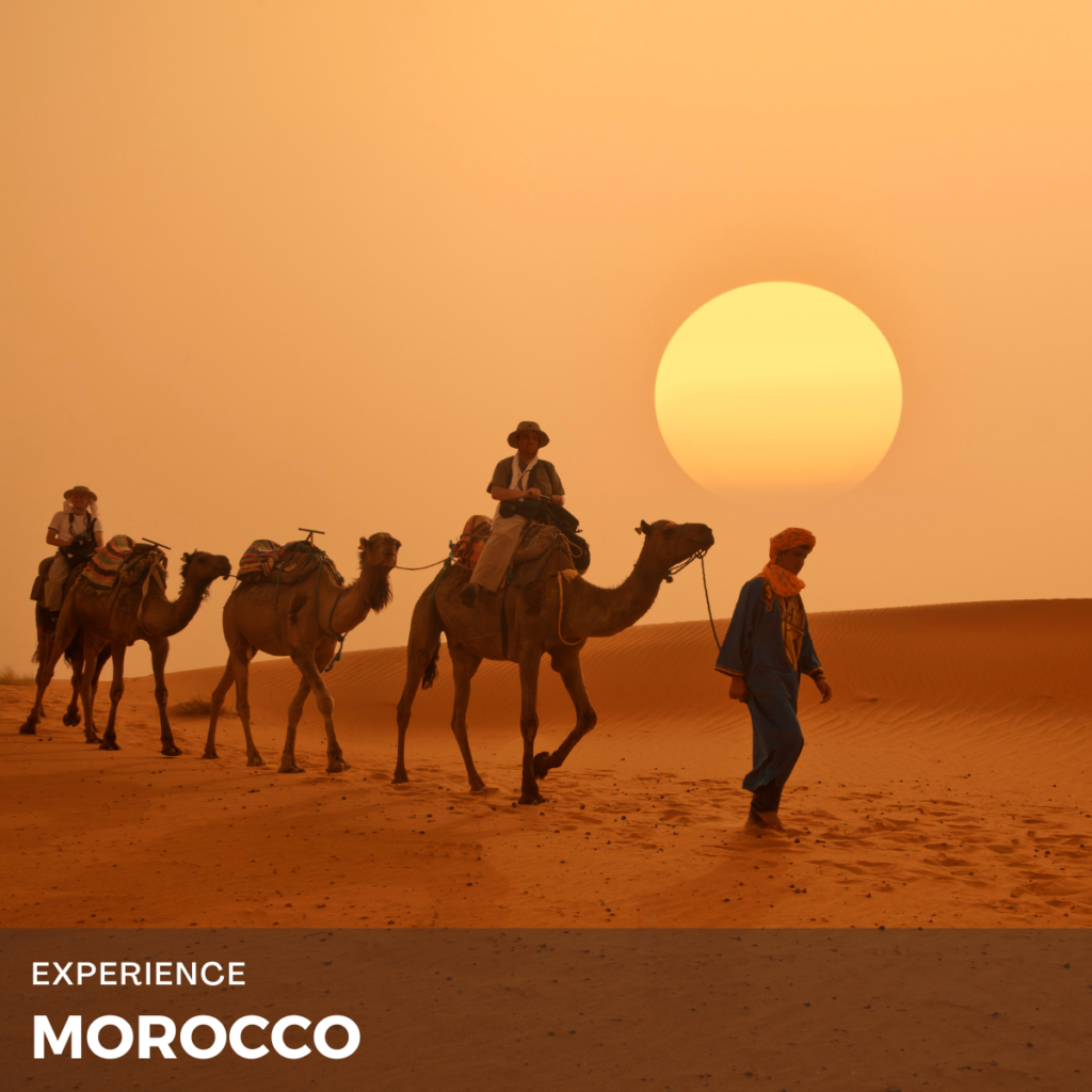 Morocco is a popular tourist destination in North Africa known for its rich history, diverse culture, and stunning landscapes. Visitors can explore historical and cultural attractions like Marrakech's bustling souks and Rabat's historical sites. 